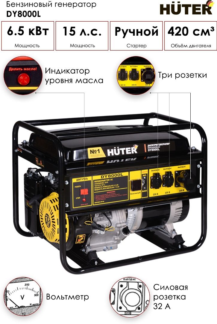новый в коробке Электрогенератор 6.5 квт