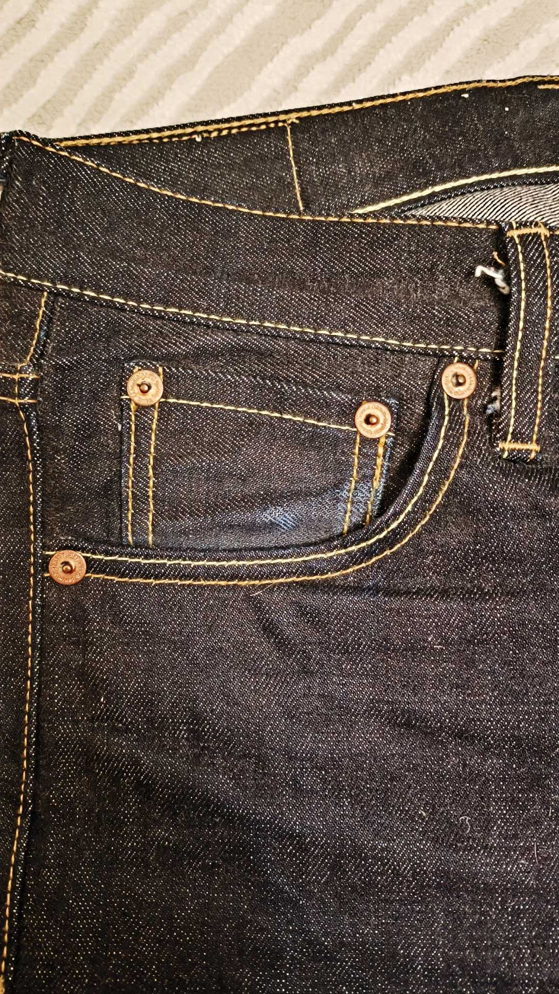 Джинсы Sauce Zhan из сырого денима селвидж  selvedge denim