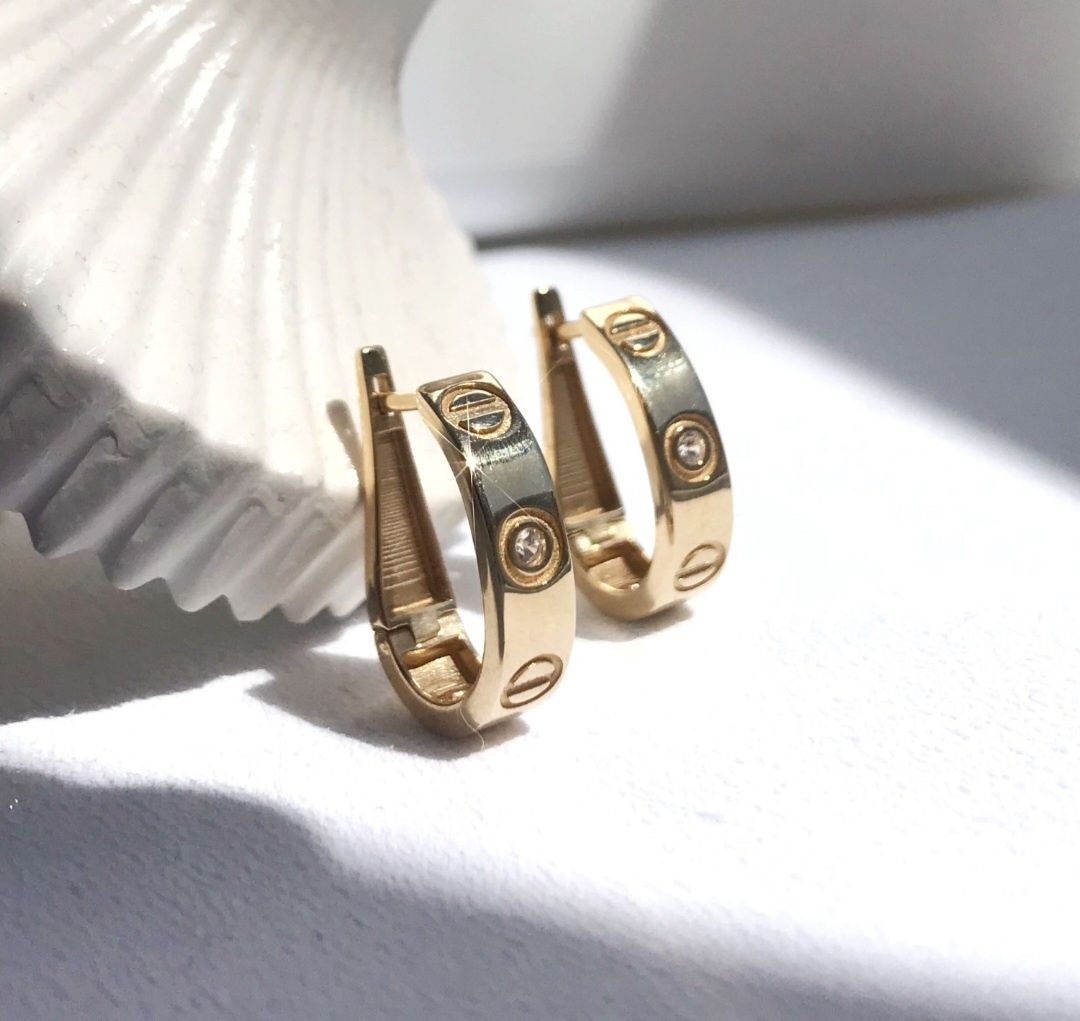 Cartier Love. Серьги жёлтое золото. 5,17грамм