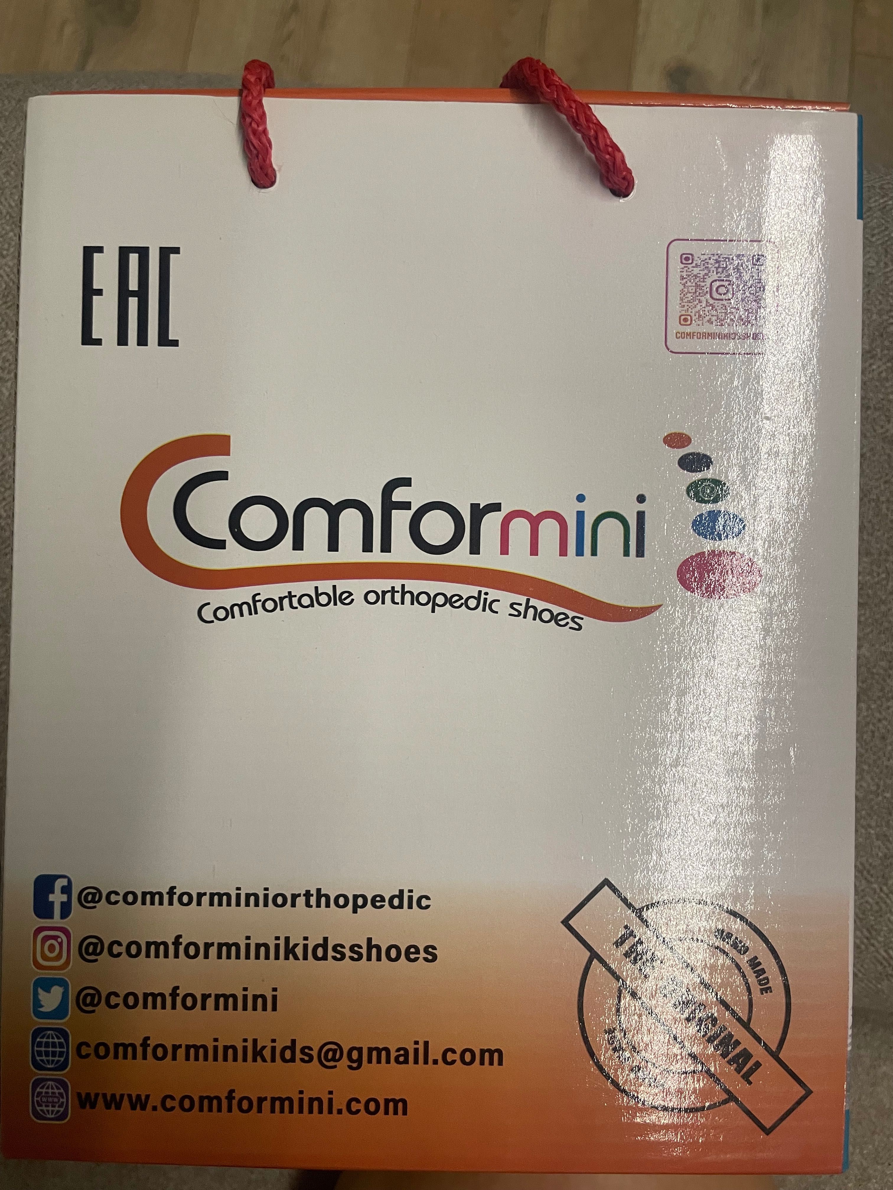 Детские кожаные ортопедические сандалии Comformini на девочку, 21