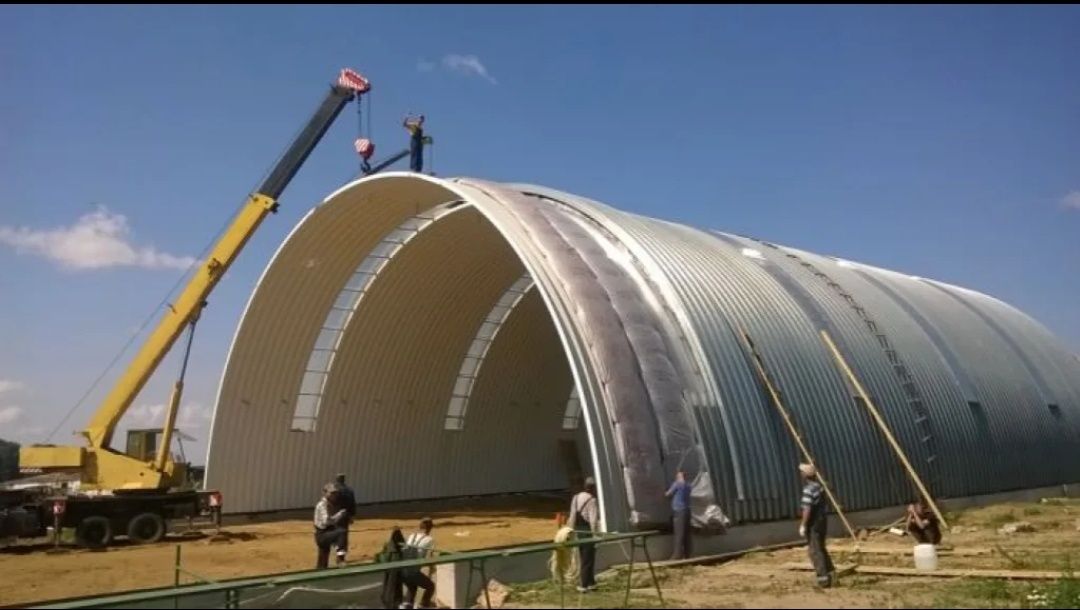 Строительство ангаров безкаркасный