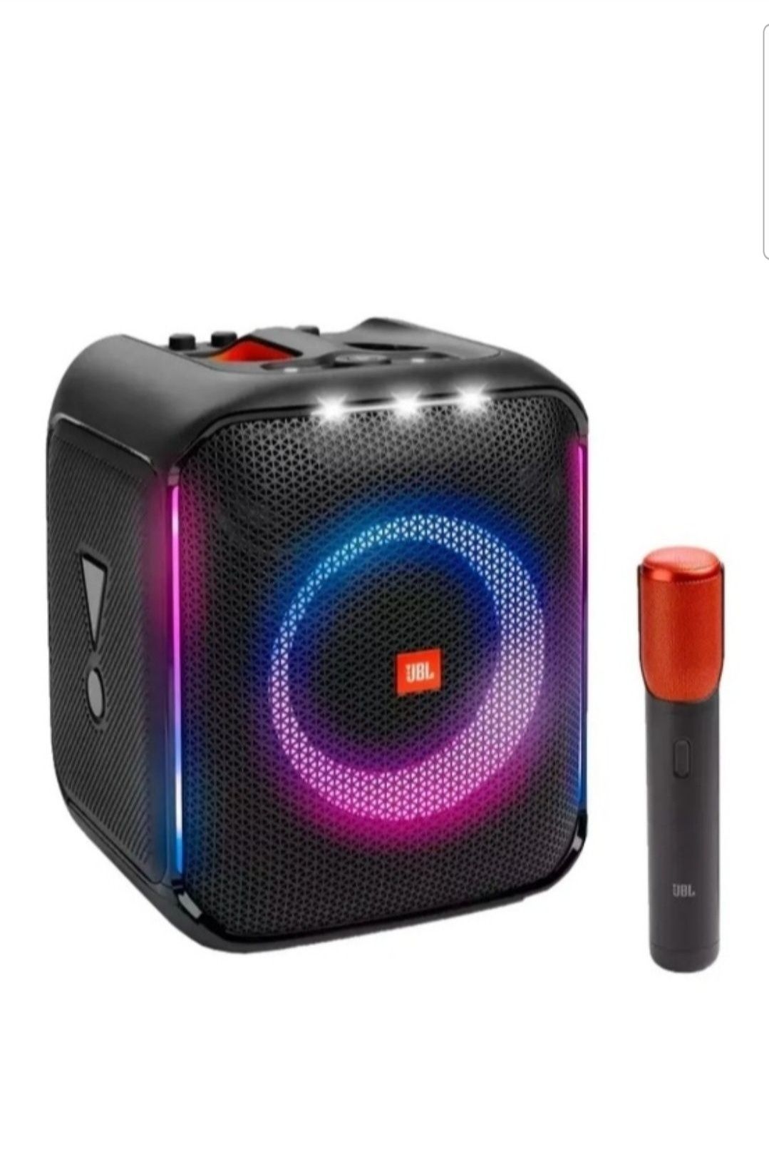 Портативная колонка JBL PartyBox.
Мощность 100 Вт
Bluetooth, AUX, USB,