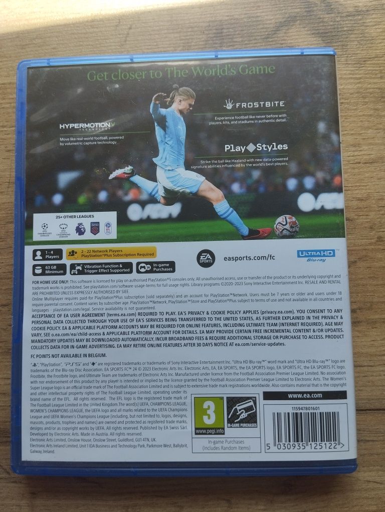 Диск игры FC24 для PS5
