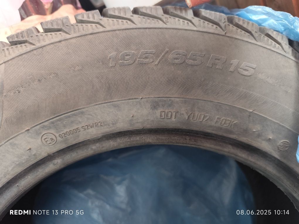Продам шины 195/65/15
