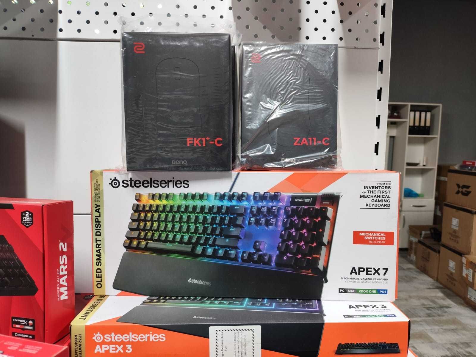 Новые наушники, клавиатуры и мышки HyperX, Logitech, Zowie — в наличии