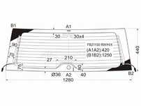 Стекло заднее с обогревом TOYOTA RAV4 #A2# 3/5D 00-05 Toyota Rav 4
