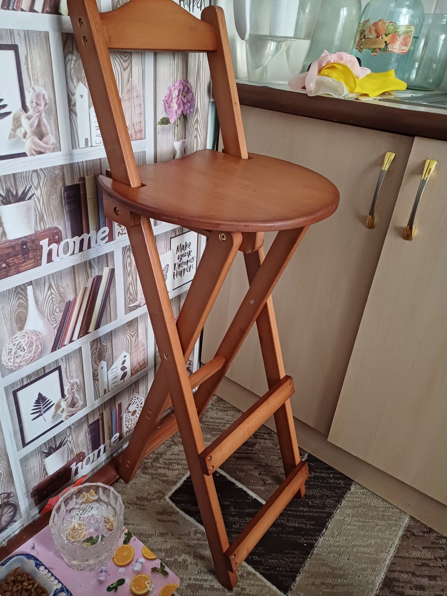 Барный стул дерево