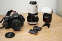 Продам з фотоаппарат Canon EOS 5D Mark 2 , объективы 2 шт. фотовспышка