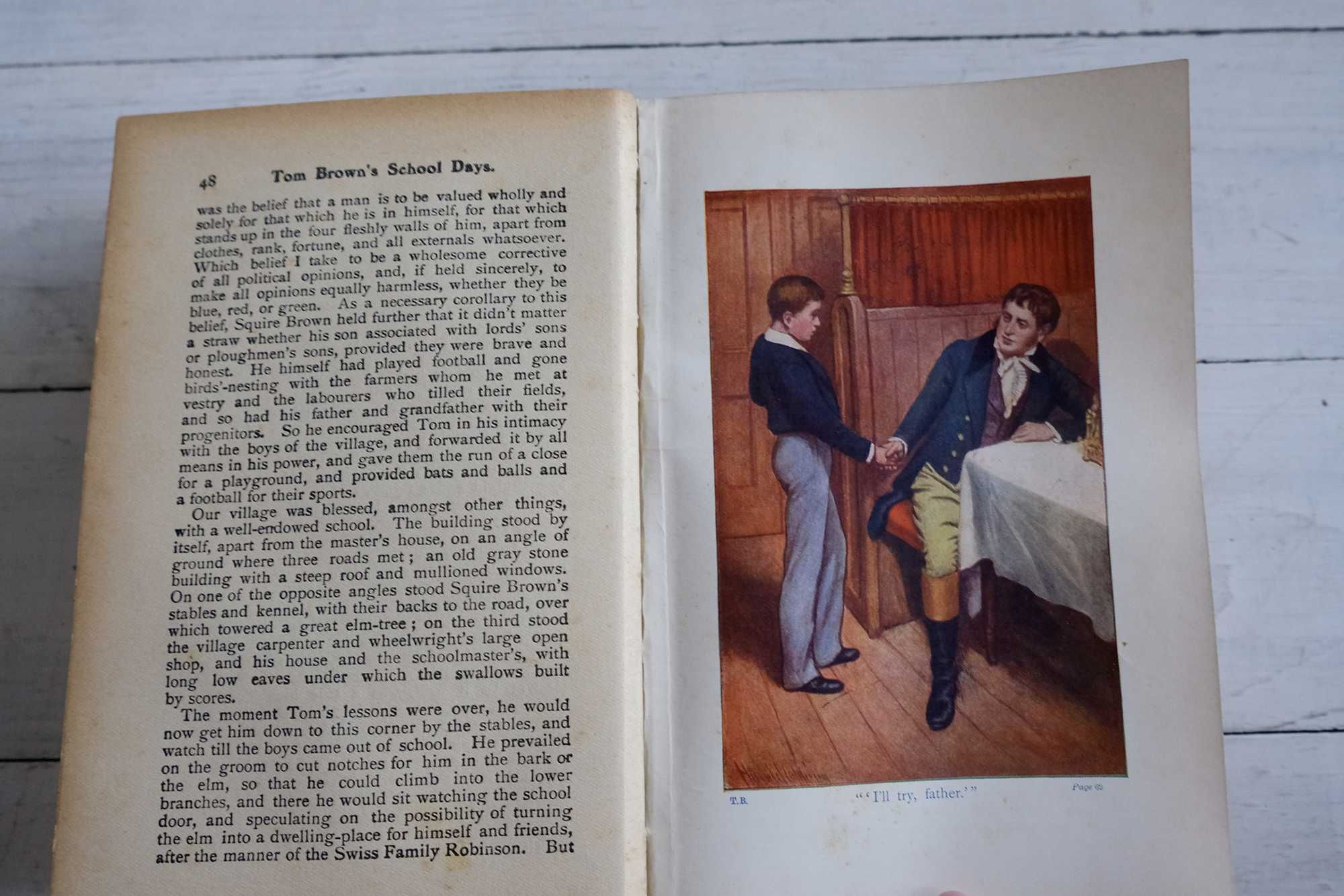 Thomas Hughes - Tom Brown's School Days антикварная книга
