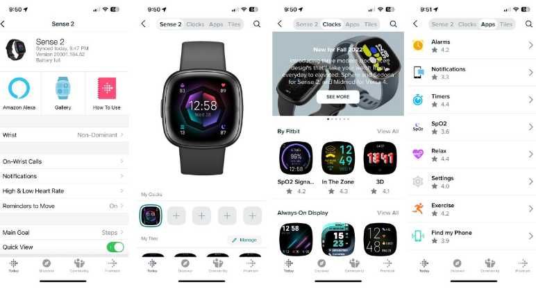Fitbit Sense с GPS ЭКГ сердца Уровень кислорода, глюкозы сна и стресса