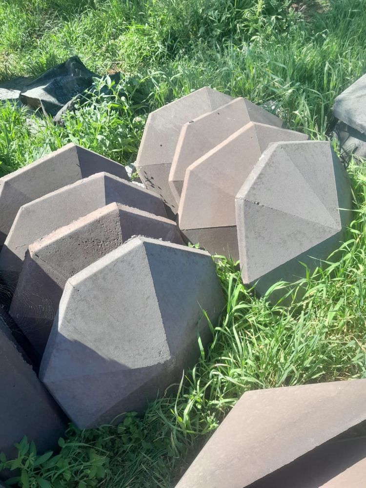 Шлакоблок все виды, тумбы, козырьки, шляпки, рваный