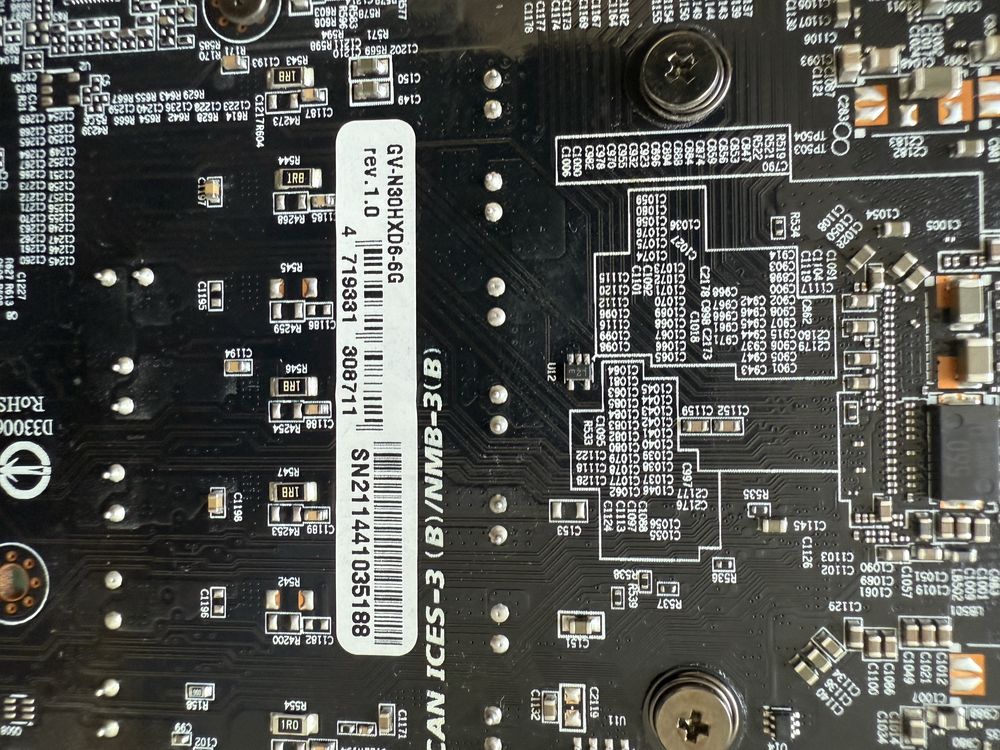 Видеокарта для майнинга Gigabite Nvidia CMP 30HX (GV-N30HXD6-6G)