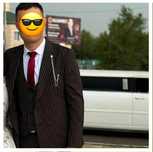 Костюм турецский, тройка қара түсті жолақпен
