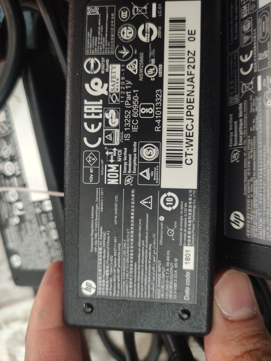 Зарядки на ноутбук hp