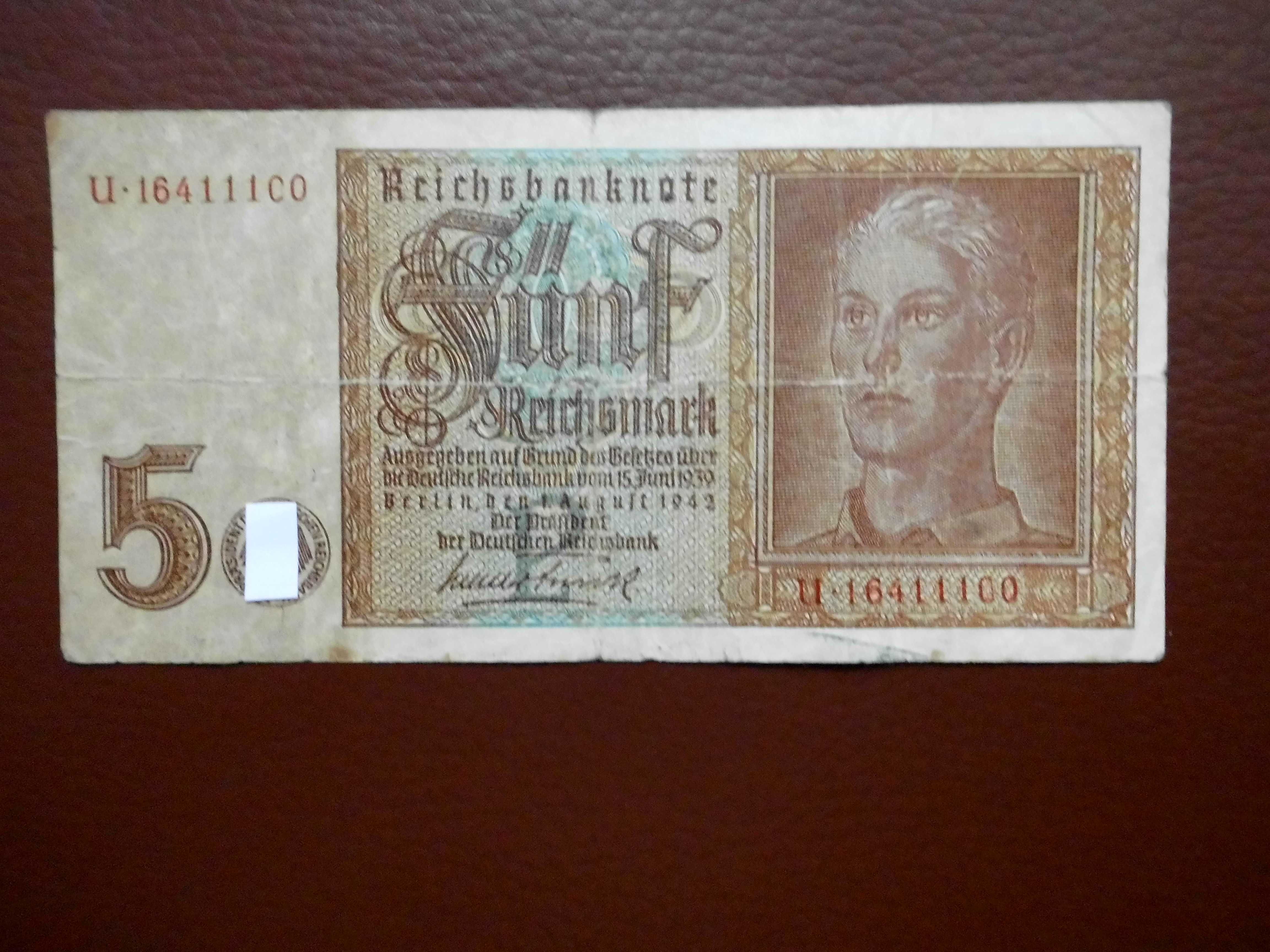 Германия 5 рейхсмарок 1942 (Третий Рейх) 1 шт 3500