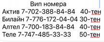 Вип номера, Актив, Билайн, Алтел, Теле,