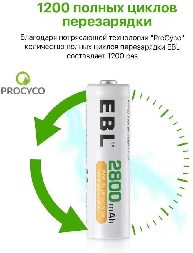 Мощные  EBL Аккумуляторные  батарейки AA, AAA\ Зарядные устройство