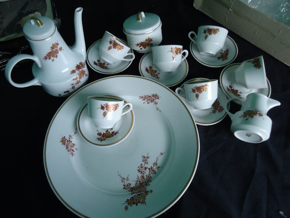 Раритет Made in GDR Кофейный сервиз из костяного фарфора 1980-х годов