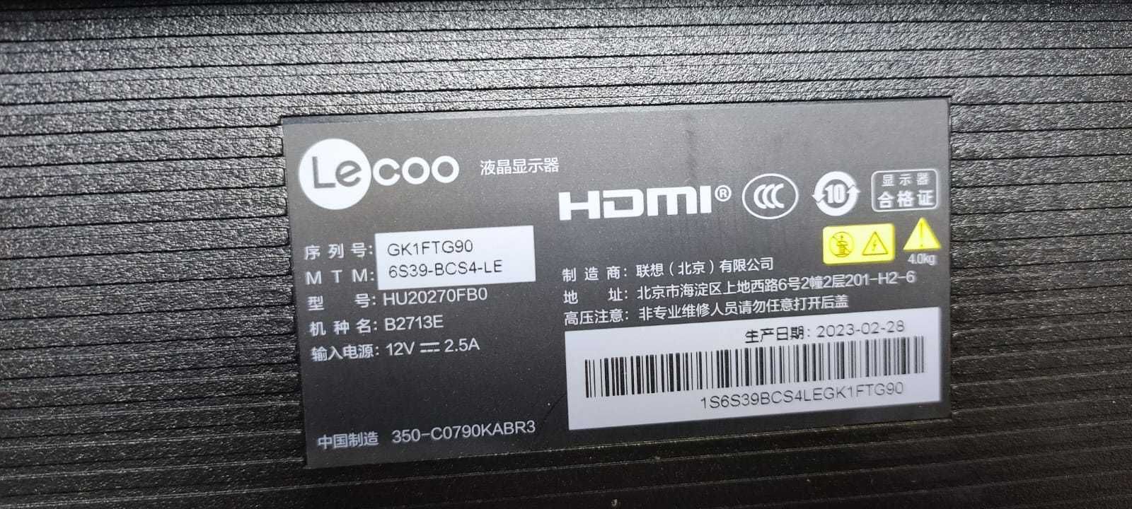 Монитор Lecoo B2713e 27" Full HD IPS | Рабочий, в отличном состоянии