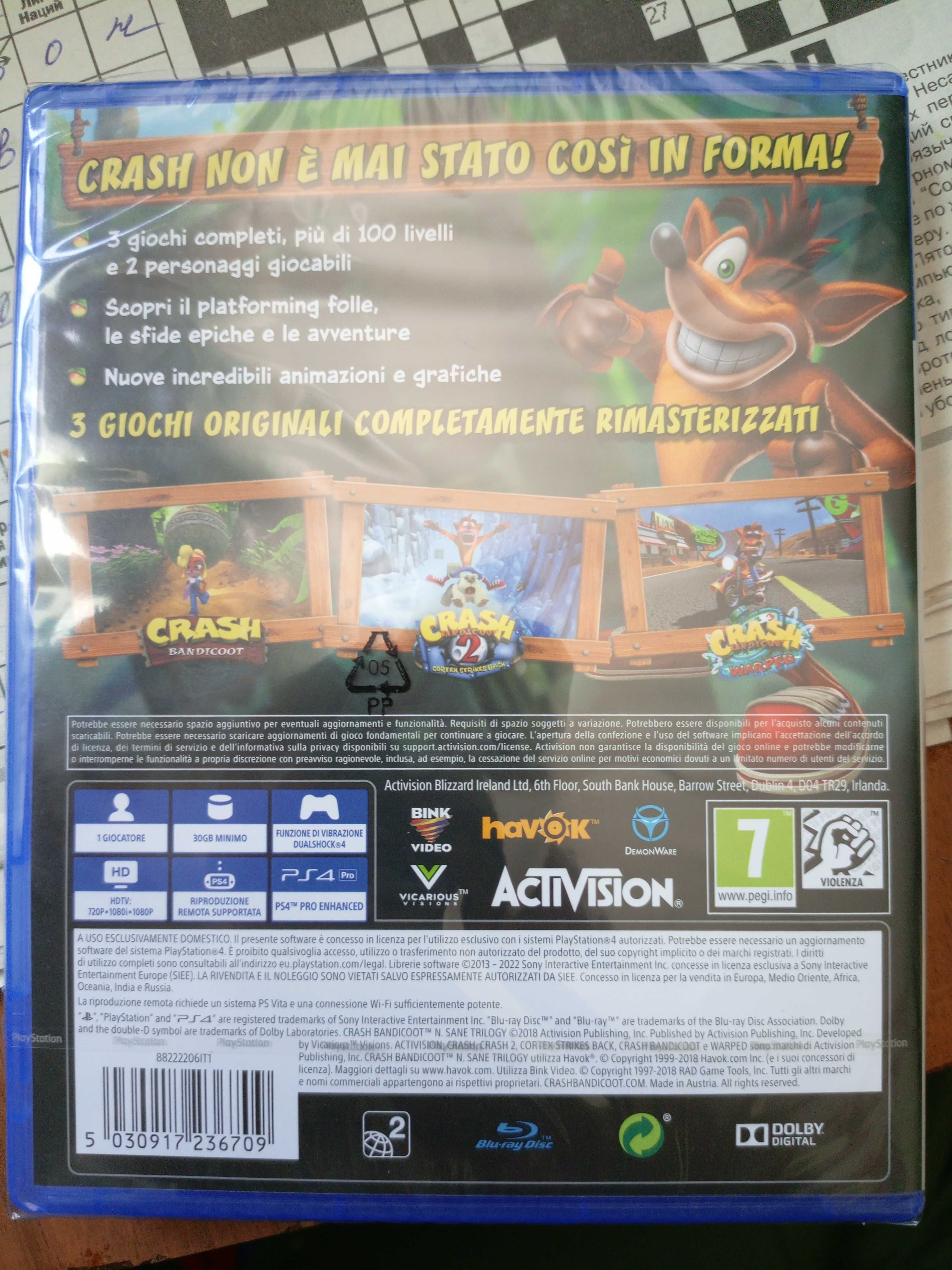 Продам игру Crash Bandicoot