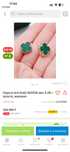 Серьги 585 пробы вес 4.36г с вставкой из малахита