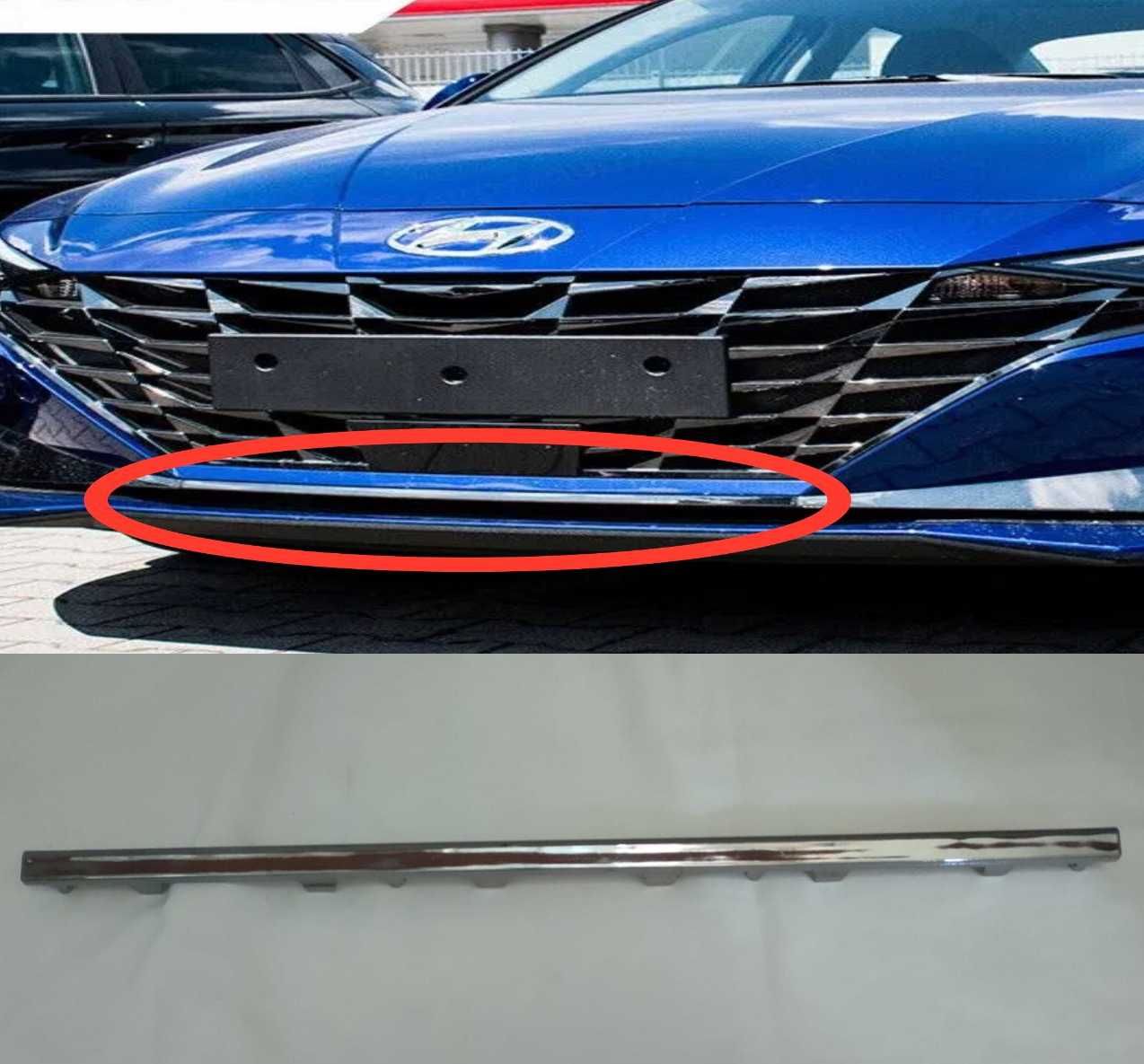 Молдинги передние/задние на Hyundai Elantra 7 (20г-23г)