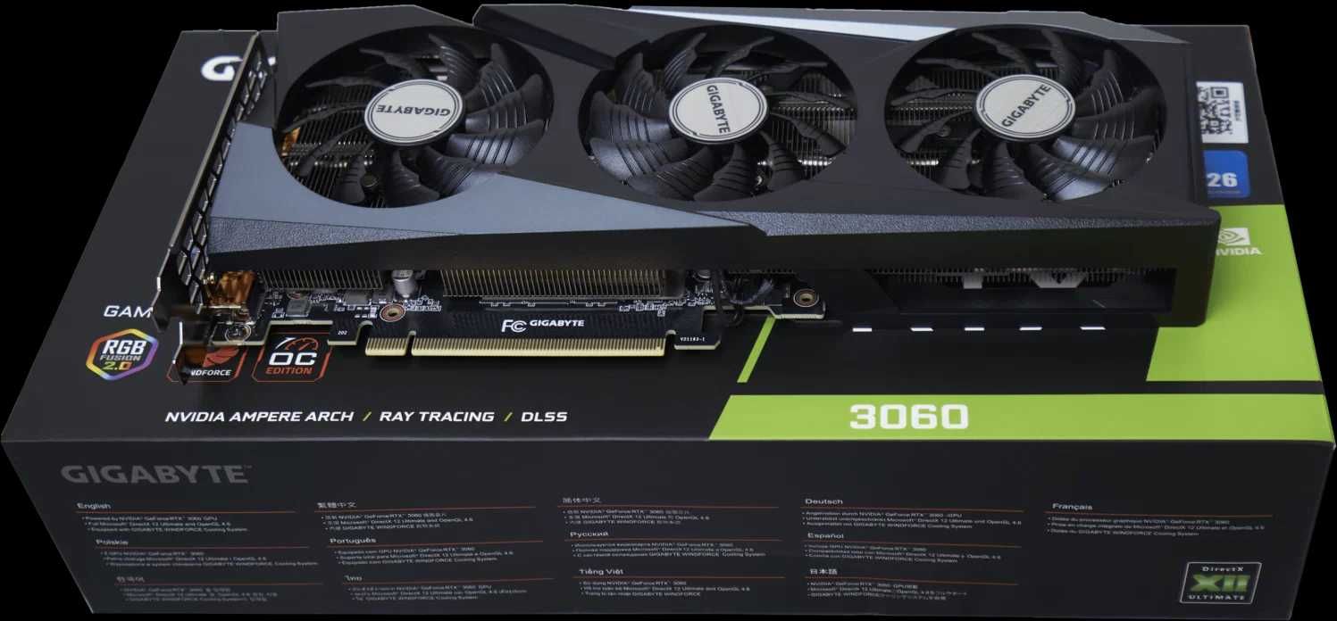 Продам Видеокарту GIGABYTE GeForce RTX 3060 GAMING OC 12G  12 ГБ