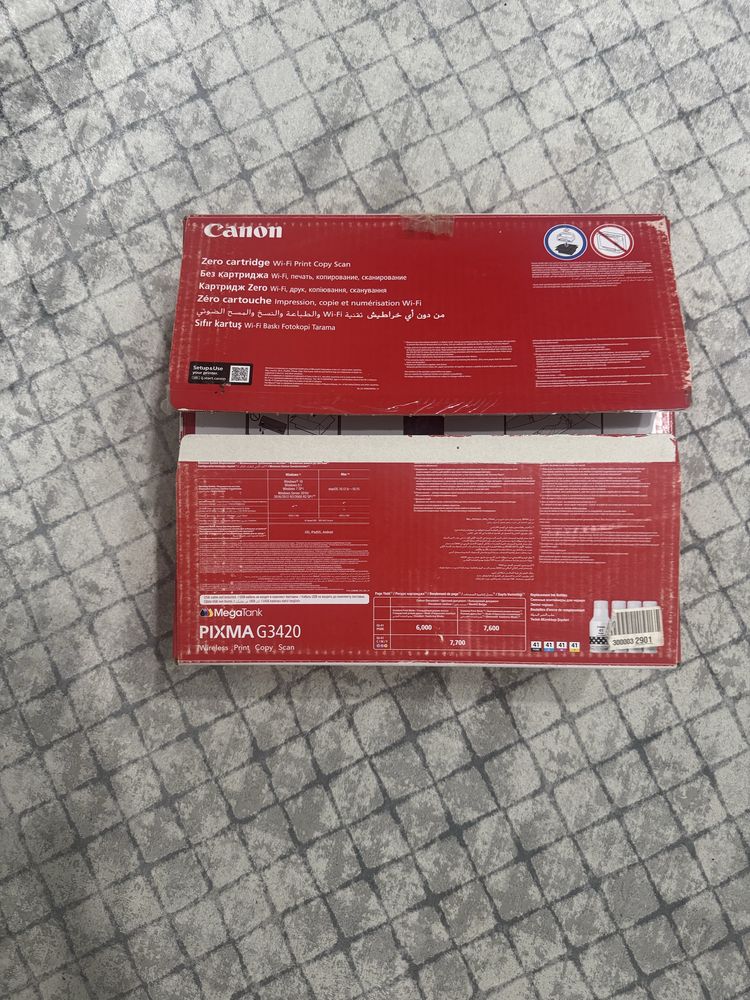Продам почти новый цветной МФУ canon pixma G3420 струйный,