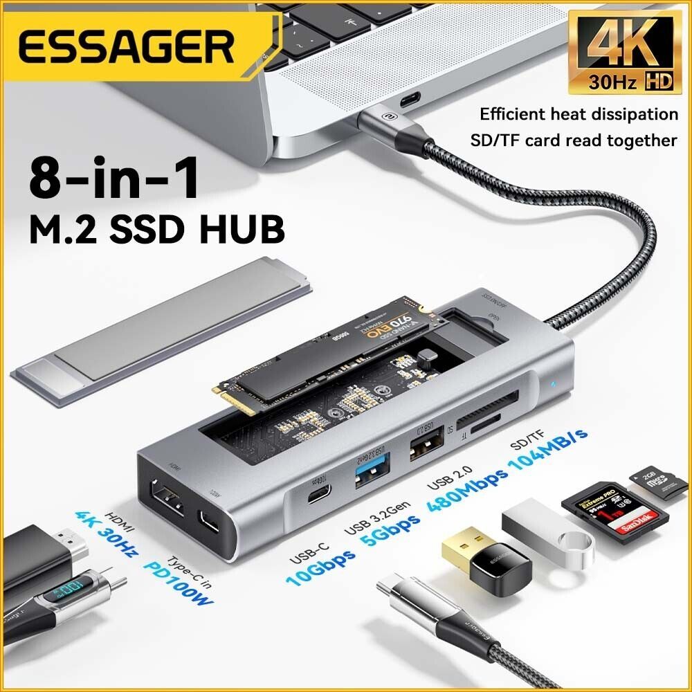 HUB станция для MacBook 8 в 1 с SSD 1Tb