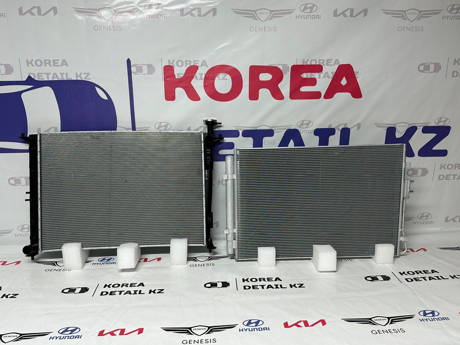Радиатор основной и радиатор кондиционера на Hyundai Palisade