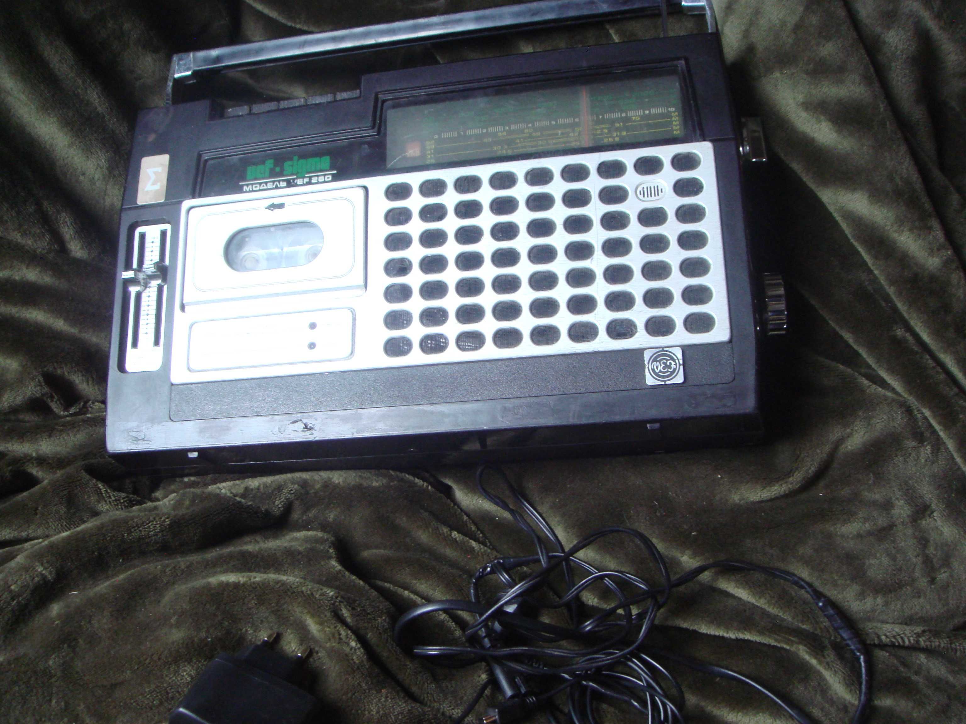 Магнитола VEF260-SIGMA 1980г. 270р. СССР кассета - радио и Bluetooth