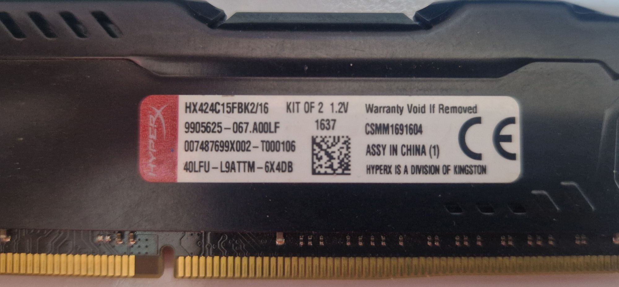 Продам Оперативную память Hyperx Fury 8Gb