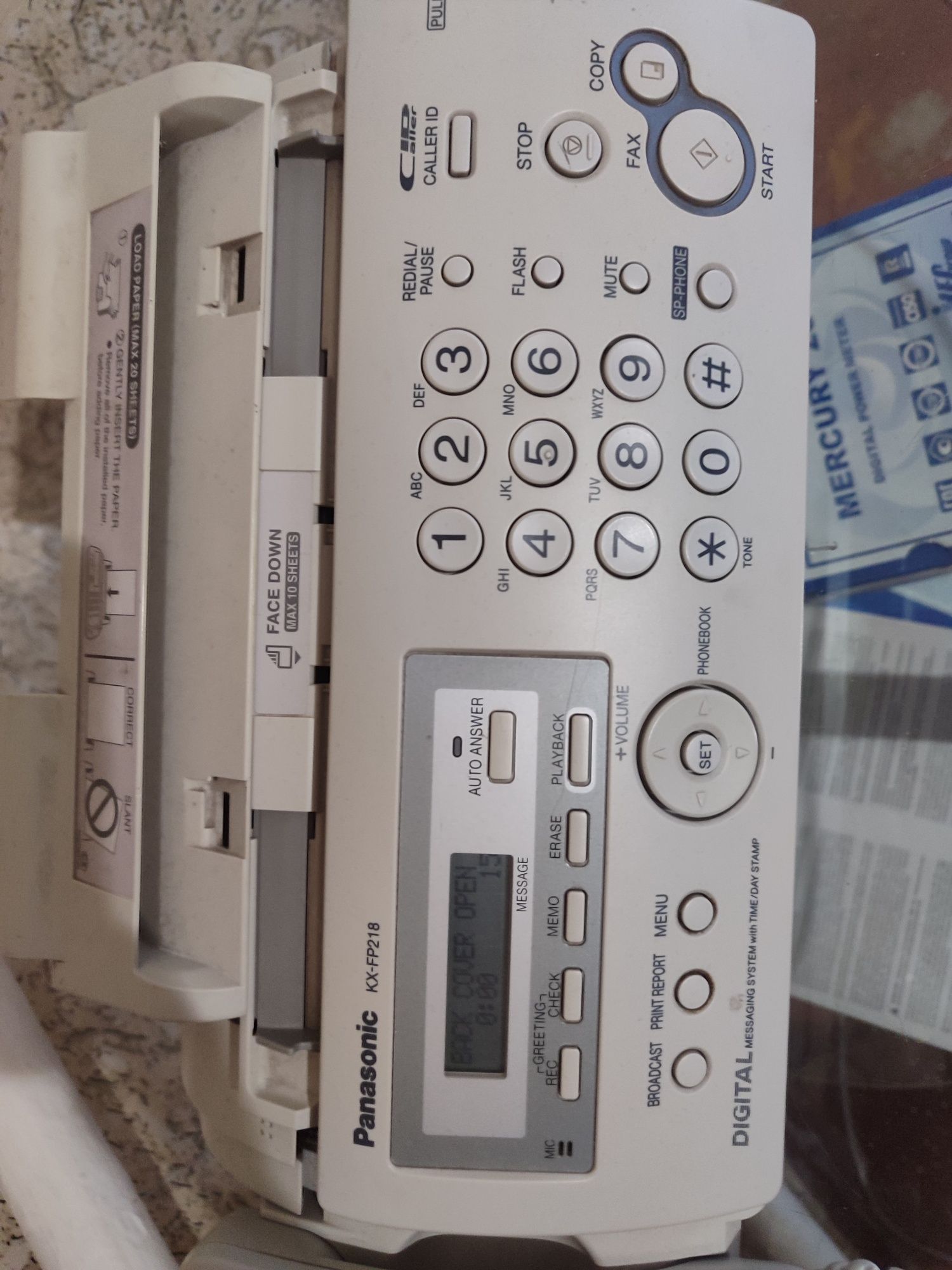 Продам телефонный аппарат с факсом. Б/у. В рабочем состоянии. 
Марка П