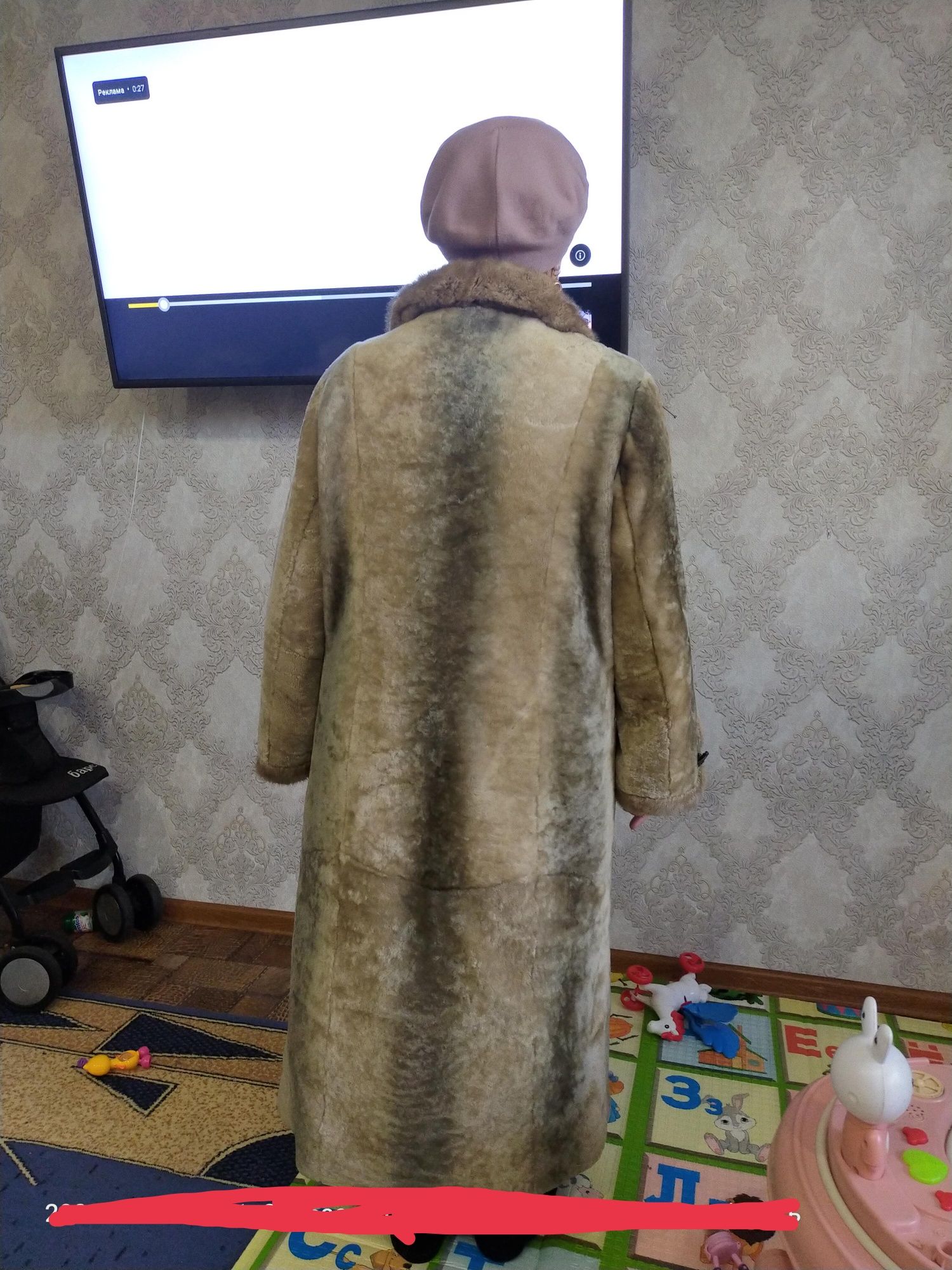 Шуба с норковым воротником