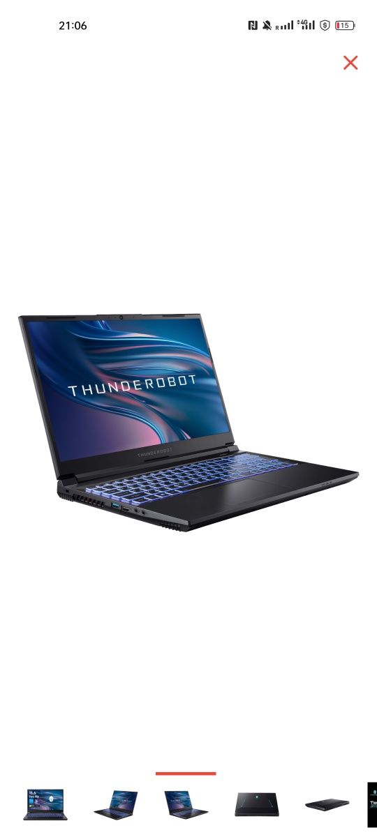 Ноутбук ThundeRobot 911S Core D 15.6" / 16 Гб / SSD 512 Гб / Без ОС /