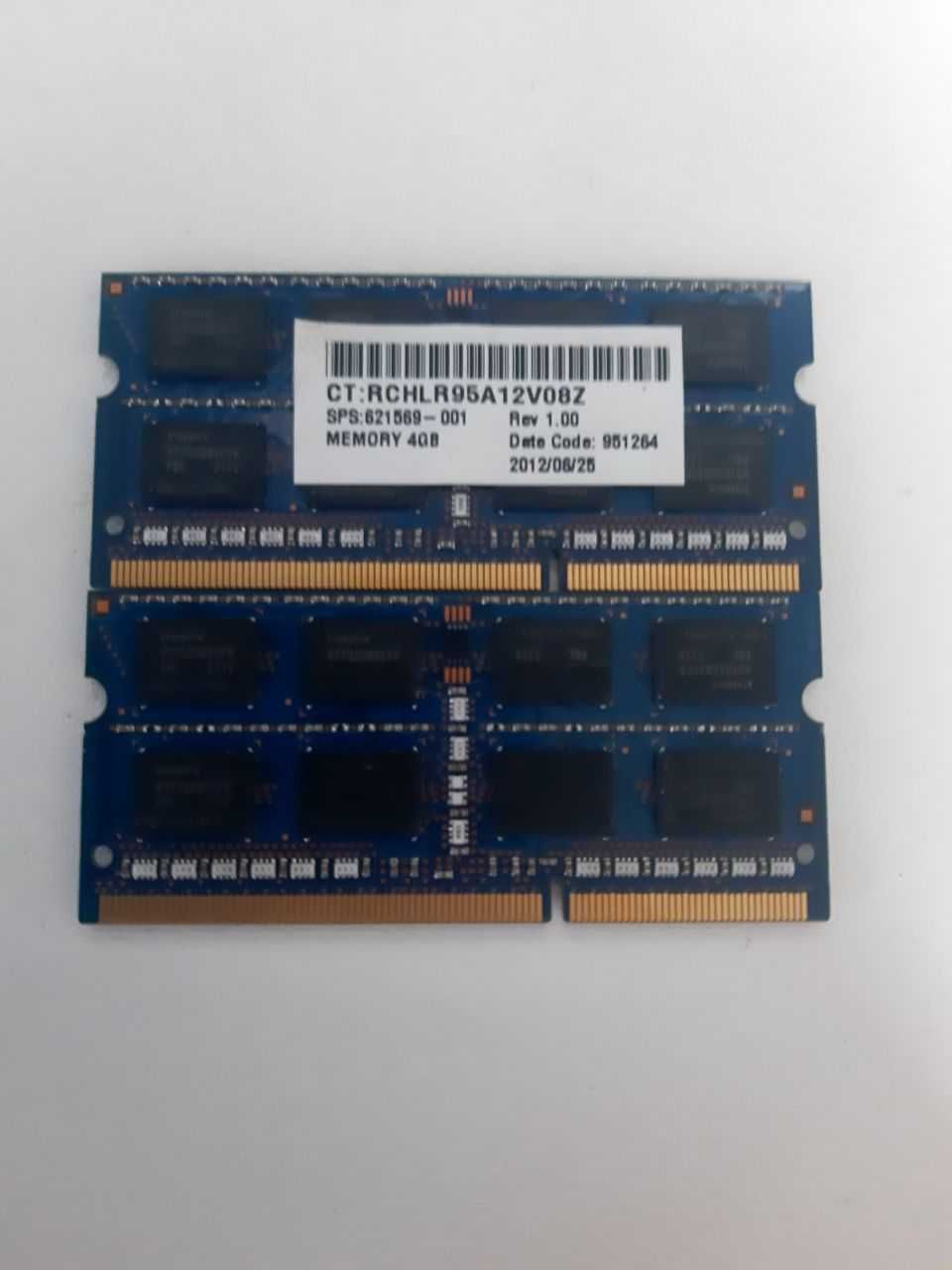 4GB 2Rx8 PC3 - 12800s 2 шт. Б/у