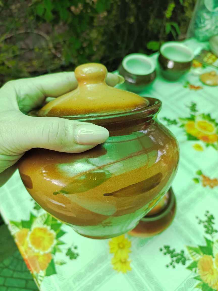 Горшки керамические,набор и 4х штук