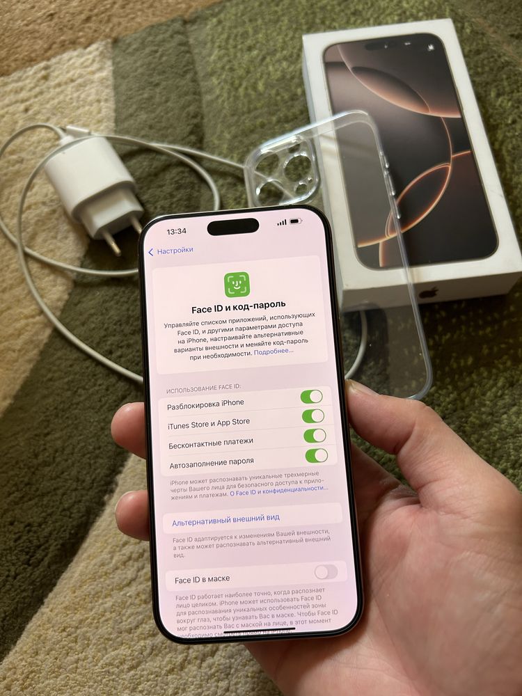 Iphone 16 pro max 256 емксть 100% 4 ай усталган телефон тап таза