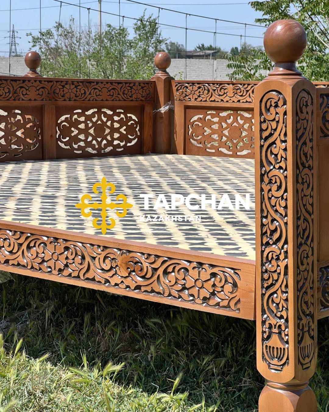 Деревянный Тапчан Топшан Беседка с Топчаном с крышей Кафебань 70Г