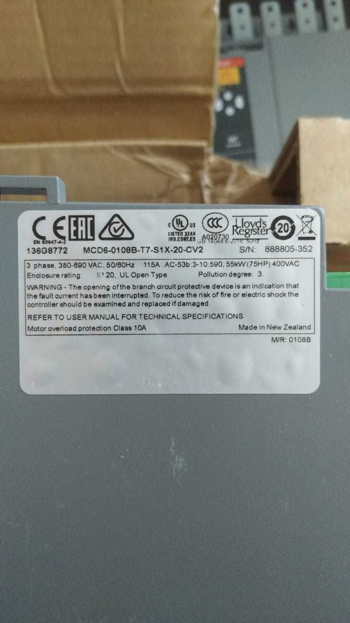 Устройства плавного пуска Danfoss MCD60108BT7S1X20CV2 , 136G8772
