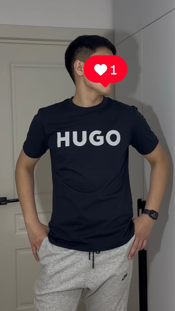 Футболка Hugo в темно-синем цвете