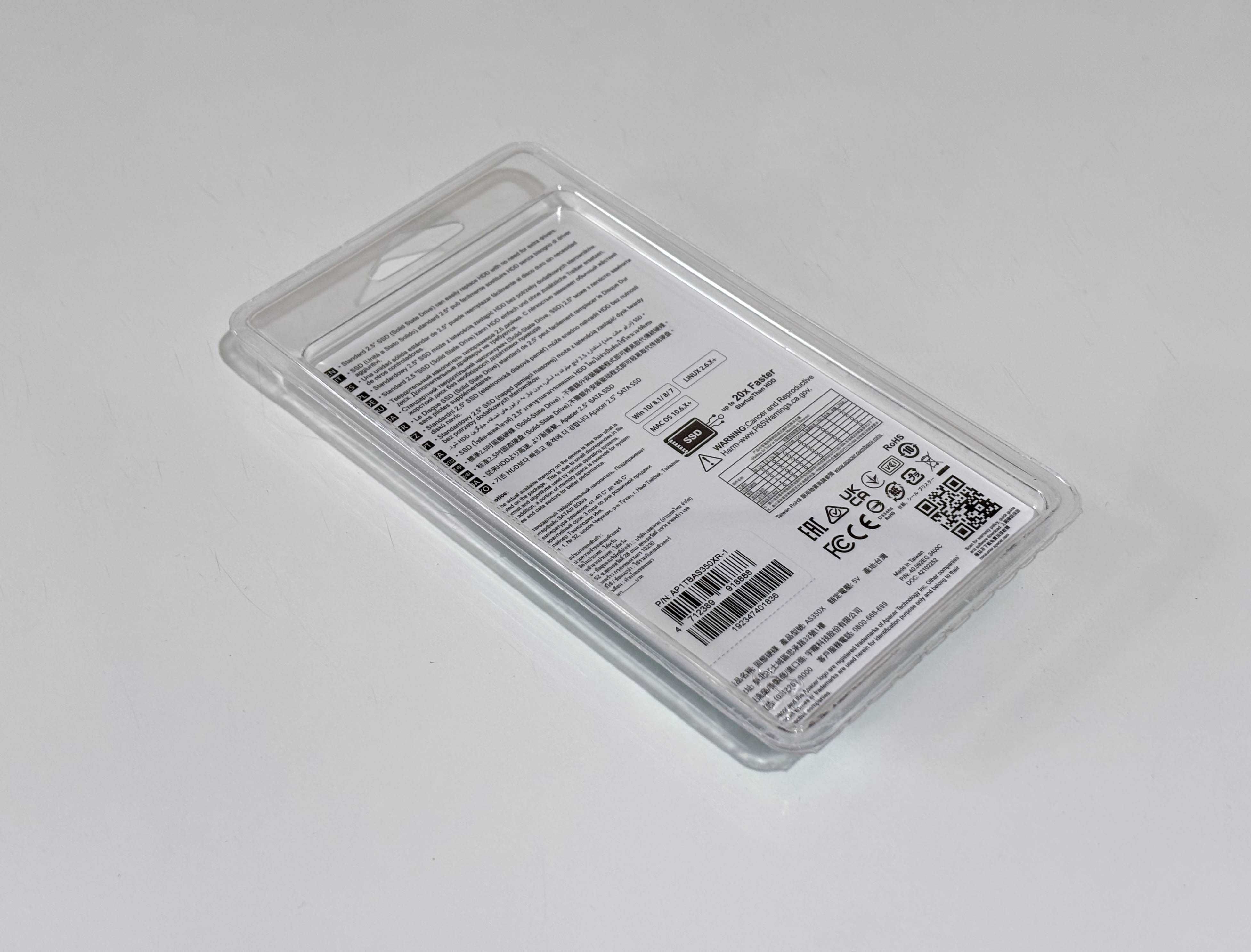 Новый SSD 1Tb | Apacer AS350X, 2.5", SATA III