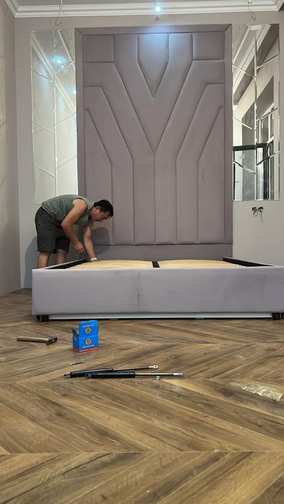 Кровать на заказ До поталка Двуспальный Односпальная Кровать