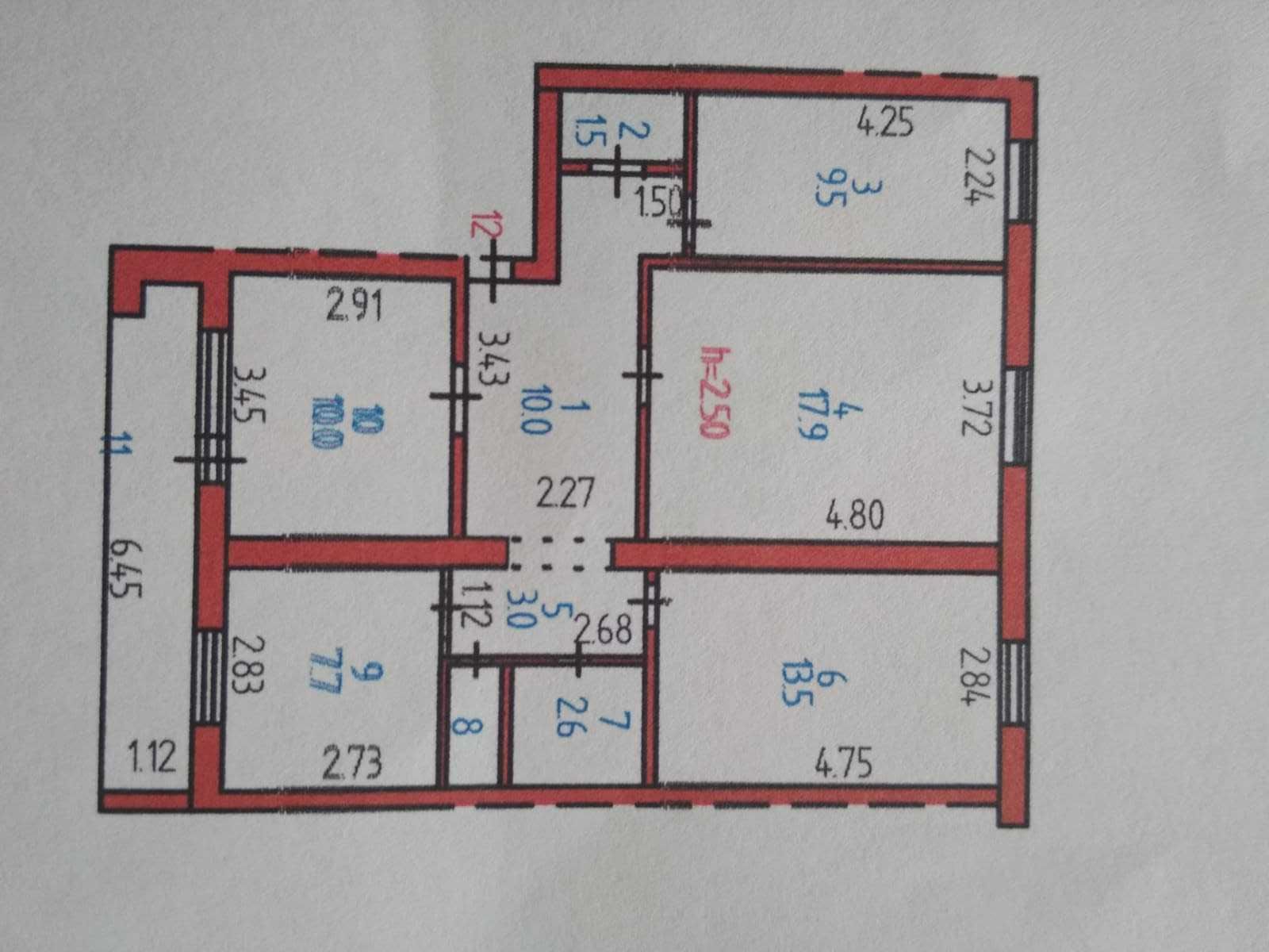 Продам 4х комнатную квартиру