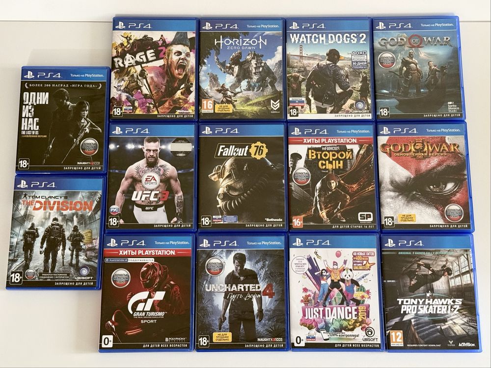 Sony PlayStation 4 диски с играми