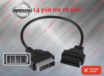 Кабель Nissan с 14 pin на OBD 16 pin переходник, новый гарантия!
