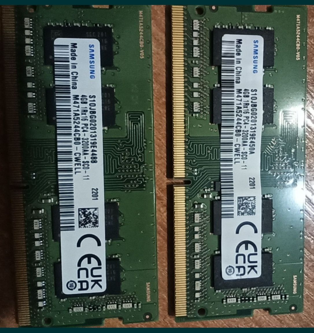 Оперативная память ОЗУ для ноутбука DDR4 2×4gb(8gb) 3200 mhz.
