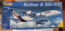 Модель самолёта Airbus A-380. Масштаб 1/144 Revell.