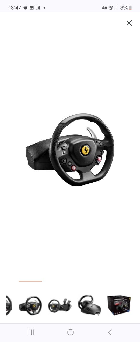 Игровой руль PS4 Thrustmaster T80 Ferrari 488 GTB Edition (в хороше