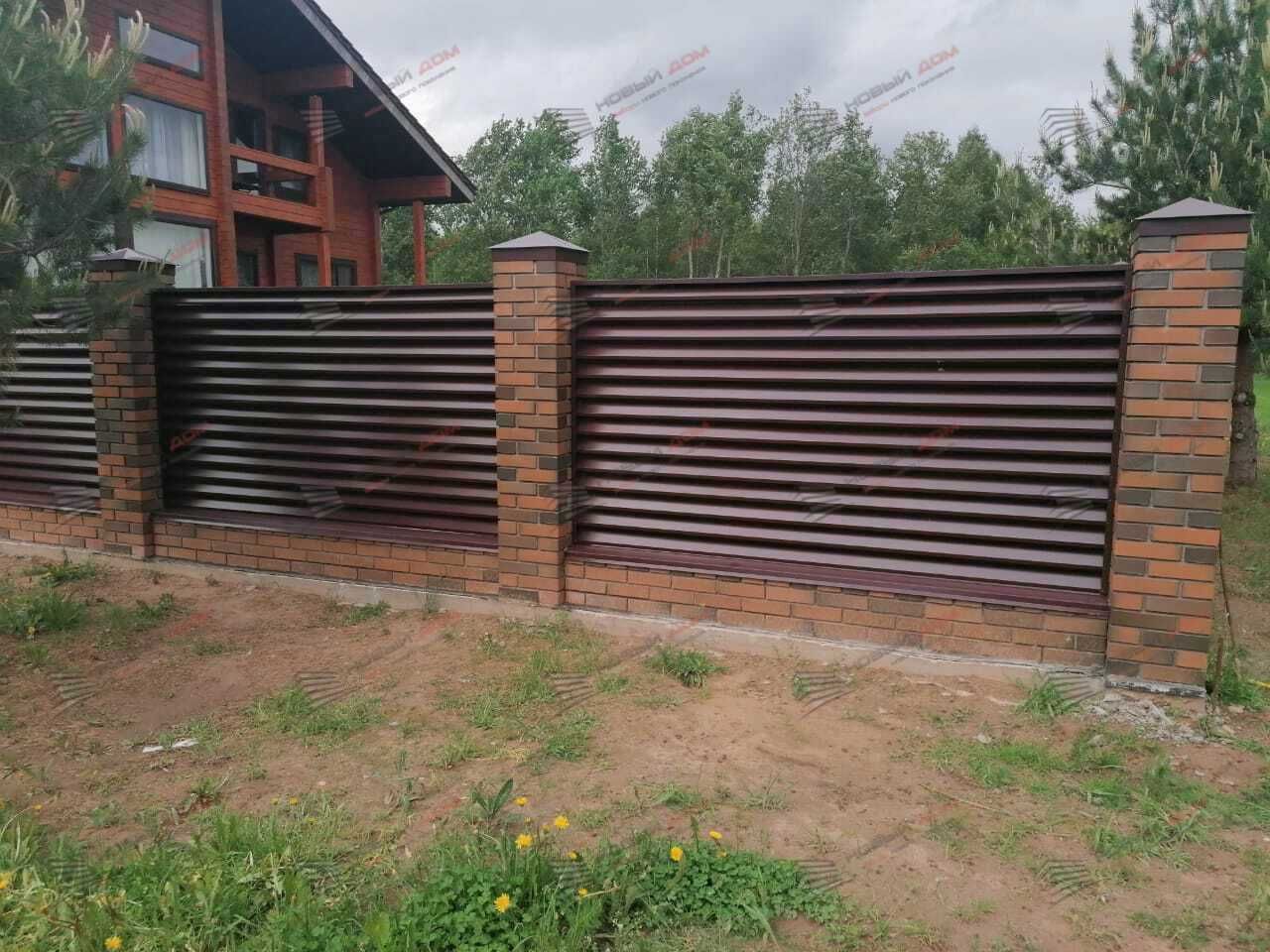 Забор жалюзи горизонтальный